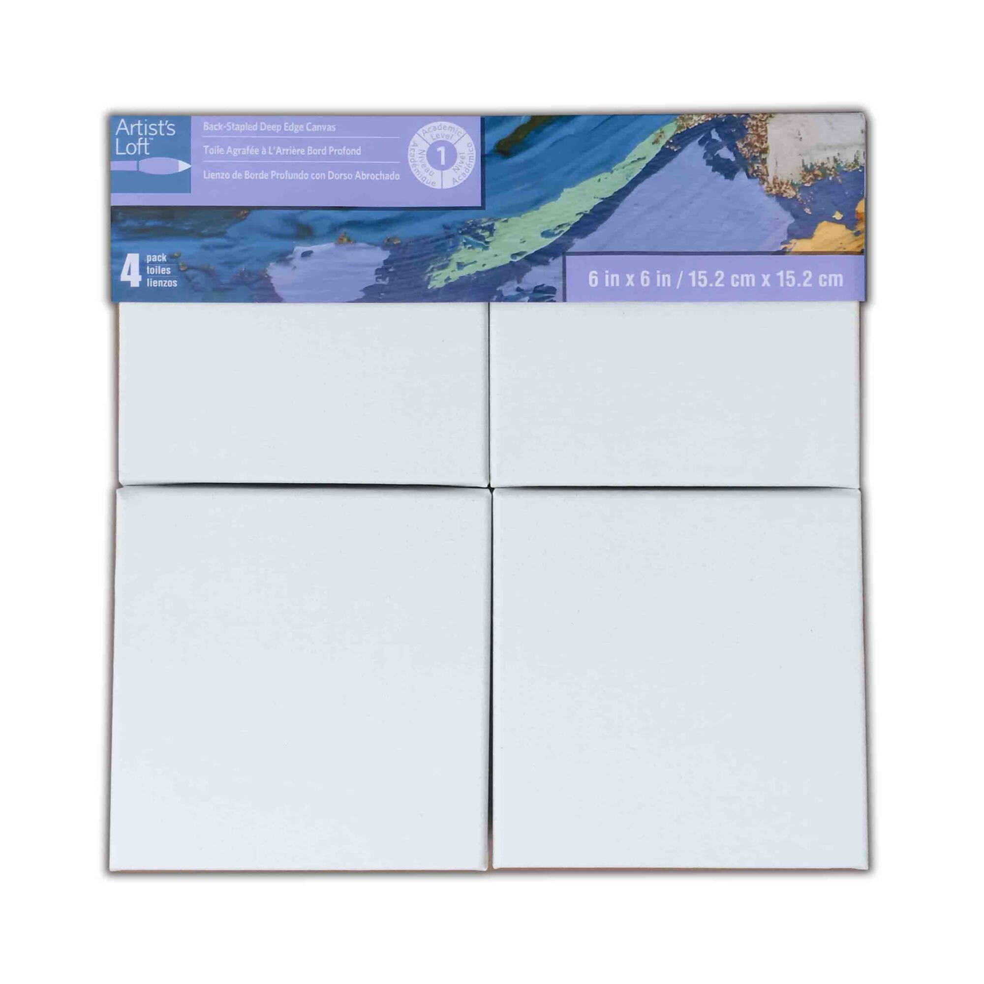 6 Packs: 4 ct. (24 total) Level 1 6" x 6" Deco Canvas Pack by Artist's Loft®